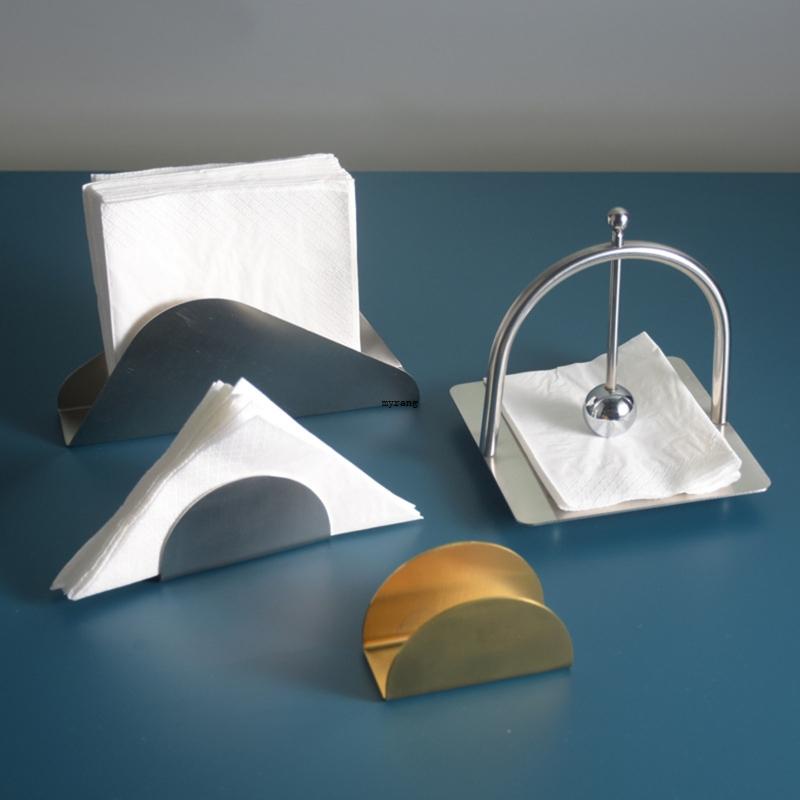 Stainless Steel Tissue Stand Metal Napkin Holder Dispenser Display Rack ...