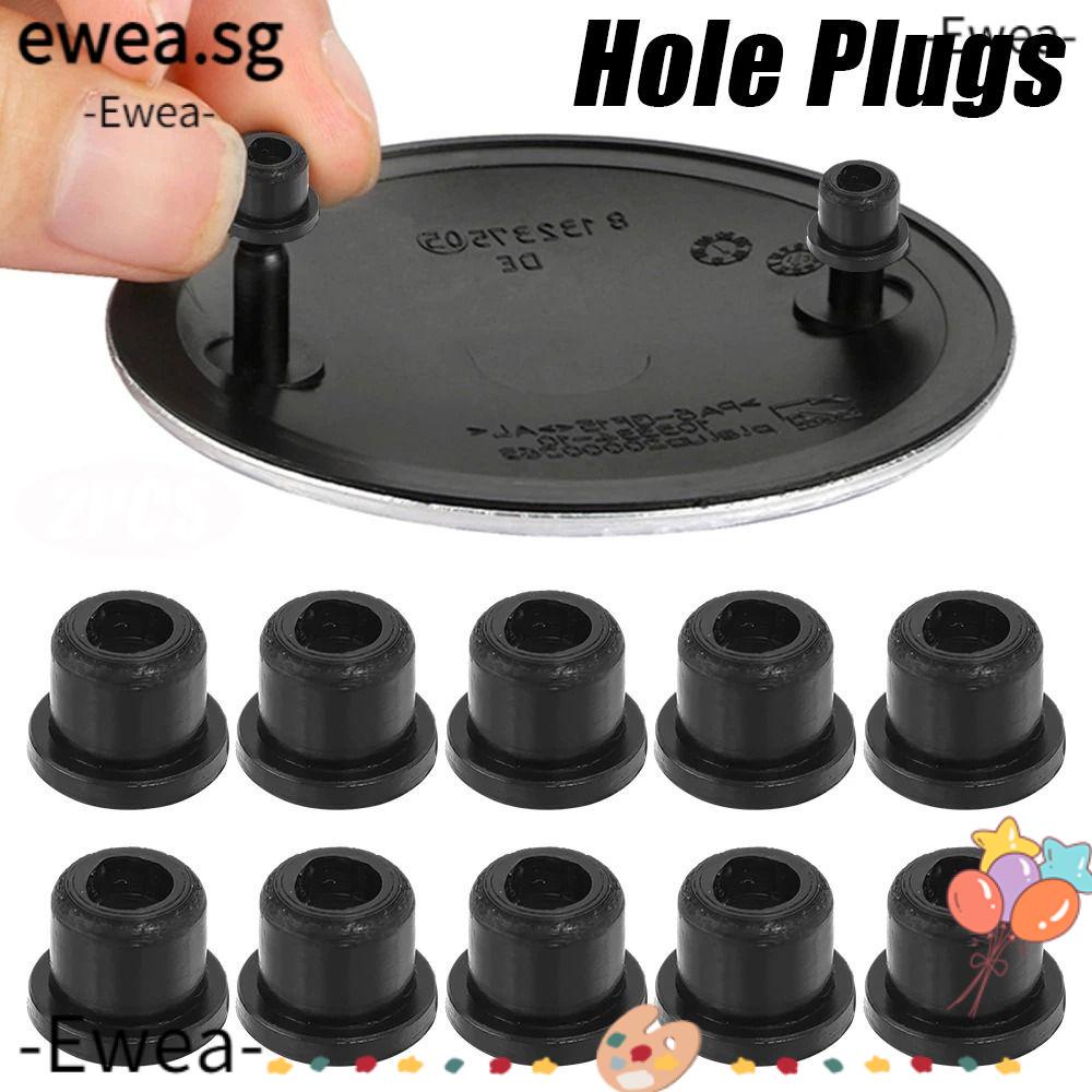 EWEA 1Pcs Hood Logo Fastener, Trunk Emblem Car Accessory Hole Plugs, Grommet Holder Clip Black