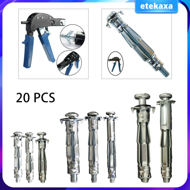 [Etekaxa] Hollow Wall Anchor Plasterboard Drywall Cavity Plug Dowel for