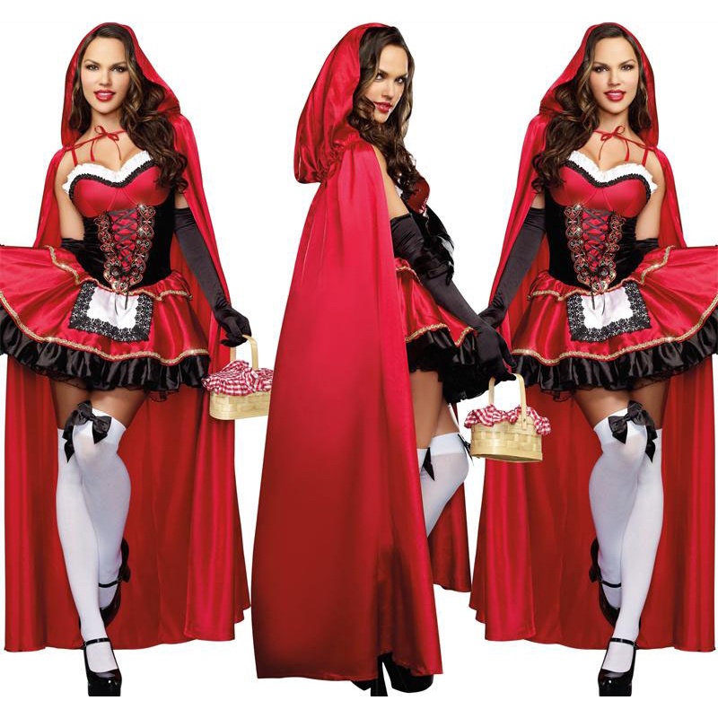 strapless open back dress Little Red Riding Hood Costume for Kids