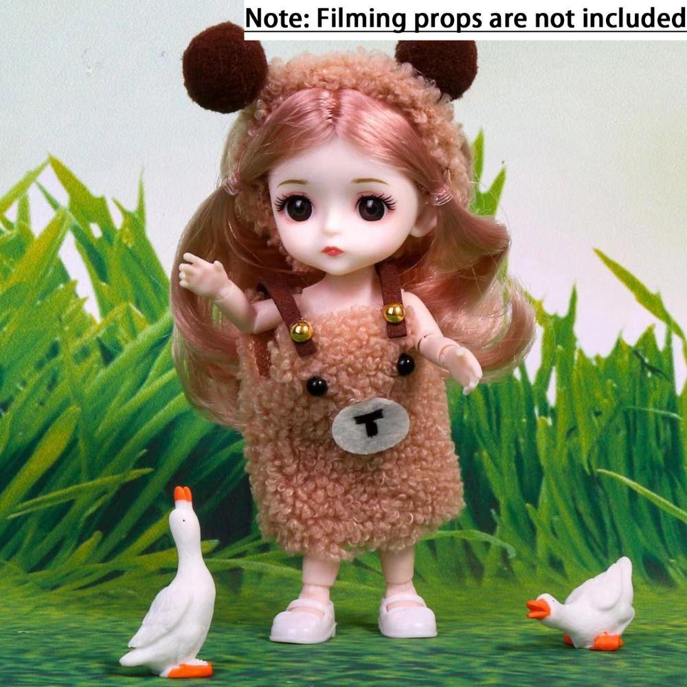 FUZOU 16cm BJD Doll Big Eyes 1 12 Scale Cute Face BJD Doll Cute 16cm Figure Sweet 13 Joints Movable BJD Doll Girl Toy Shopee Singapore