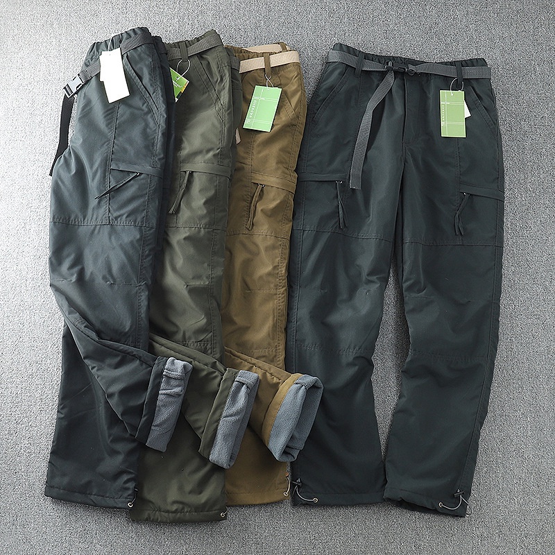 Tapasimme Tapasimme Men's Winter Warm Puffer Pants Loose Utility Insulated Down Pants