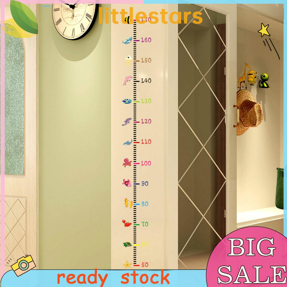 Undersea Animals Removable Wall Sticker Children Kids Height