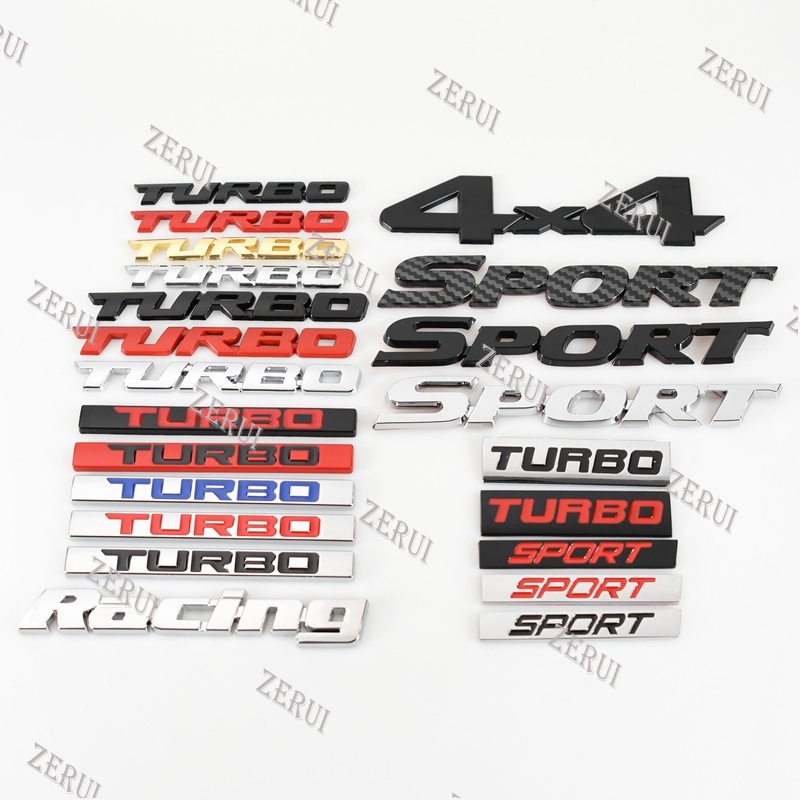 ZR For 3D Car Sticker Metal Front & Rear Sign 4X4 RACING TURBO SPORT ...
