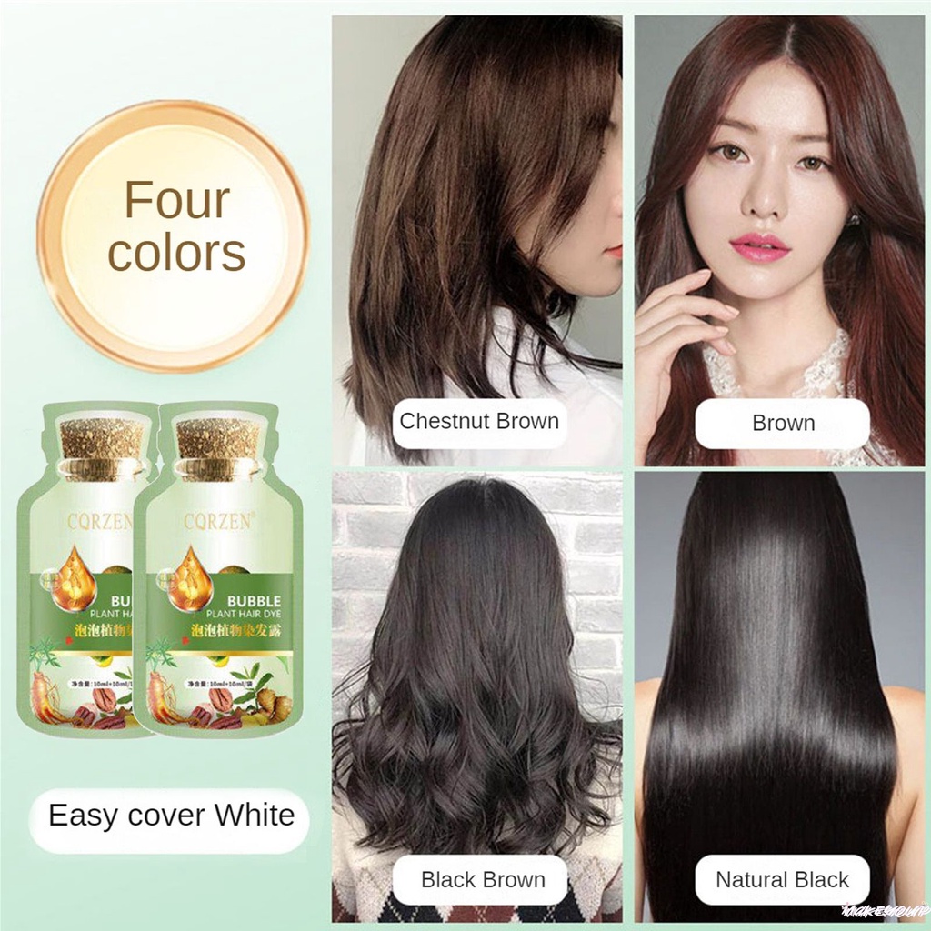 CQRZEN Plant Bubble Hair Dye Natural Plant Bubble Hair Dye LaborSaving