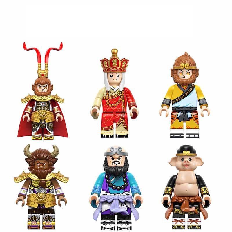 SunWuKong ShaSeng NiuMoWang Cute Anime Cartoon Minifigures Cute Anime