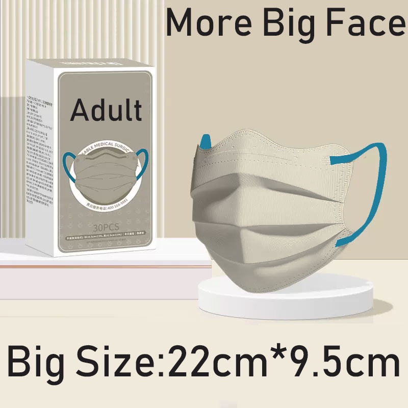 Xxxl BIG Large Plus Size 3-layer Face Mask Korean Adult Men And Women ...