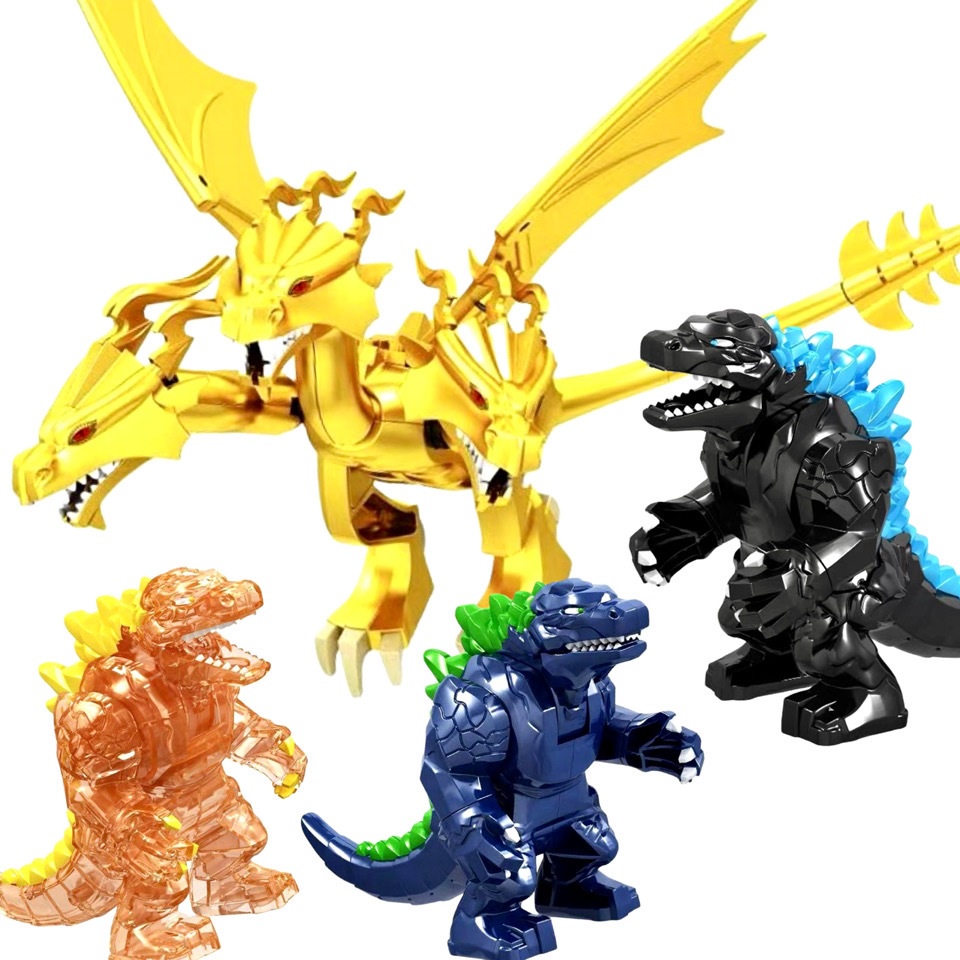 Children Toys Godzilla Compatible Lego Movie Ghidorah Assembled ...