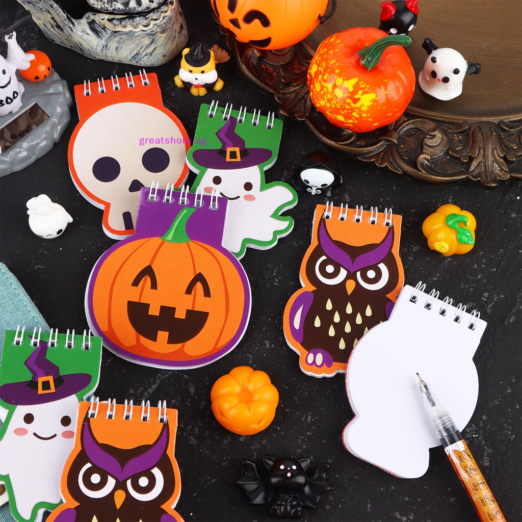 greatshore 24 Pieces Halloween Notepads Mini Spiral Notepads Ghost