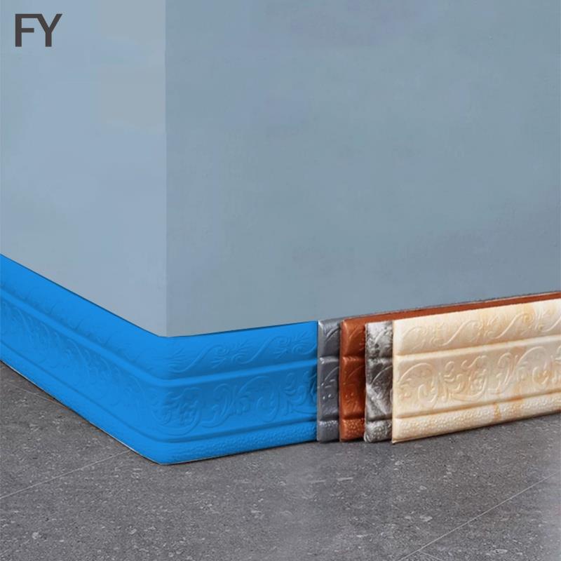 FY 3D Foam Wall Edge Strip Stickers SelfAdhesive Waterproof Baseboard