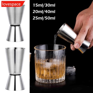 Cocktails Ounce Measuring Cup Dual Head Bartending Stainless Spirit Jigger  Alcohol Bar Tool 25ml/50ml