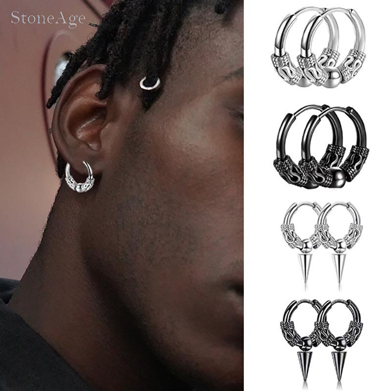 Mens deals ball earrings