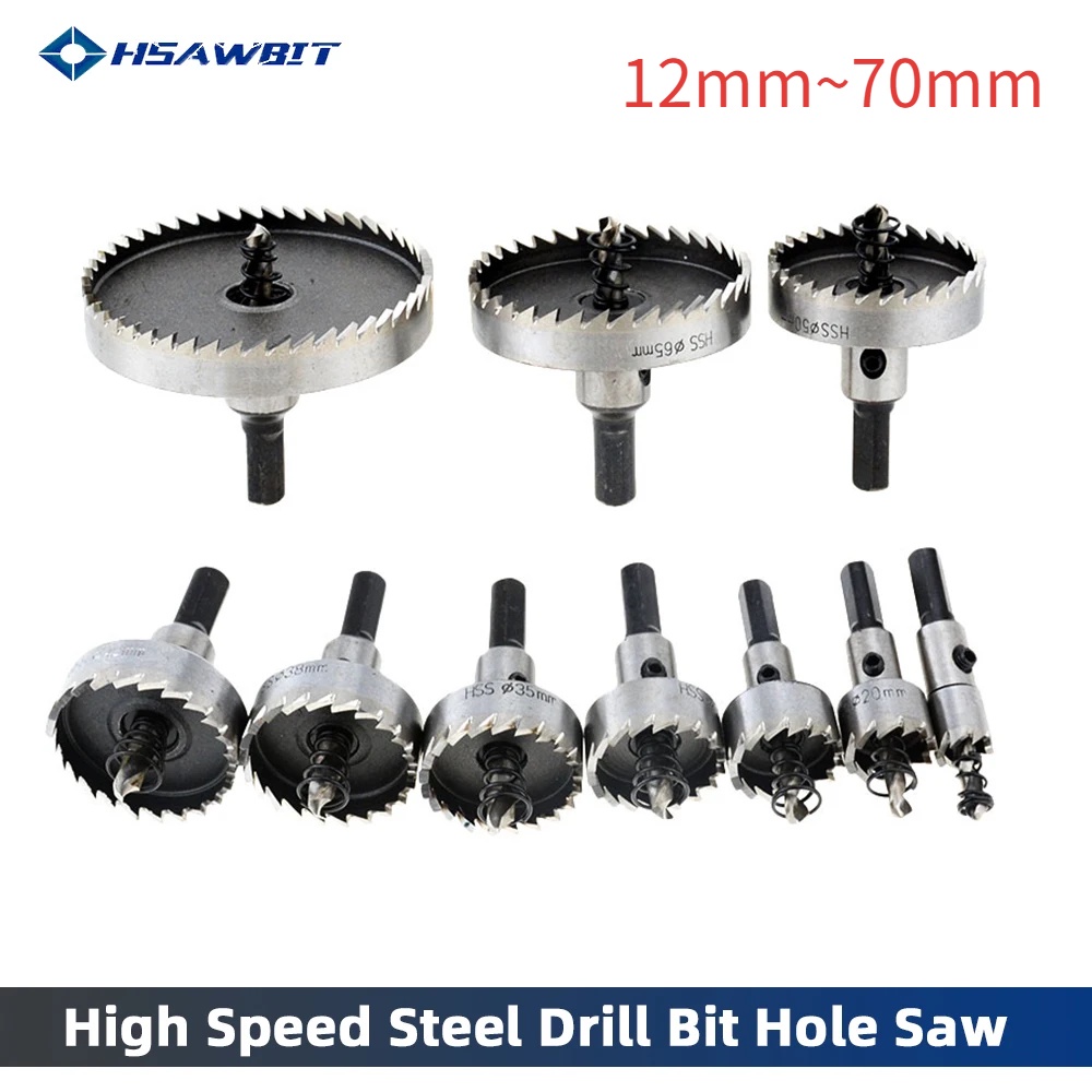 High Quality 12-70mm High Speed Steel Drill Bit Hole Saw Stainless ...
