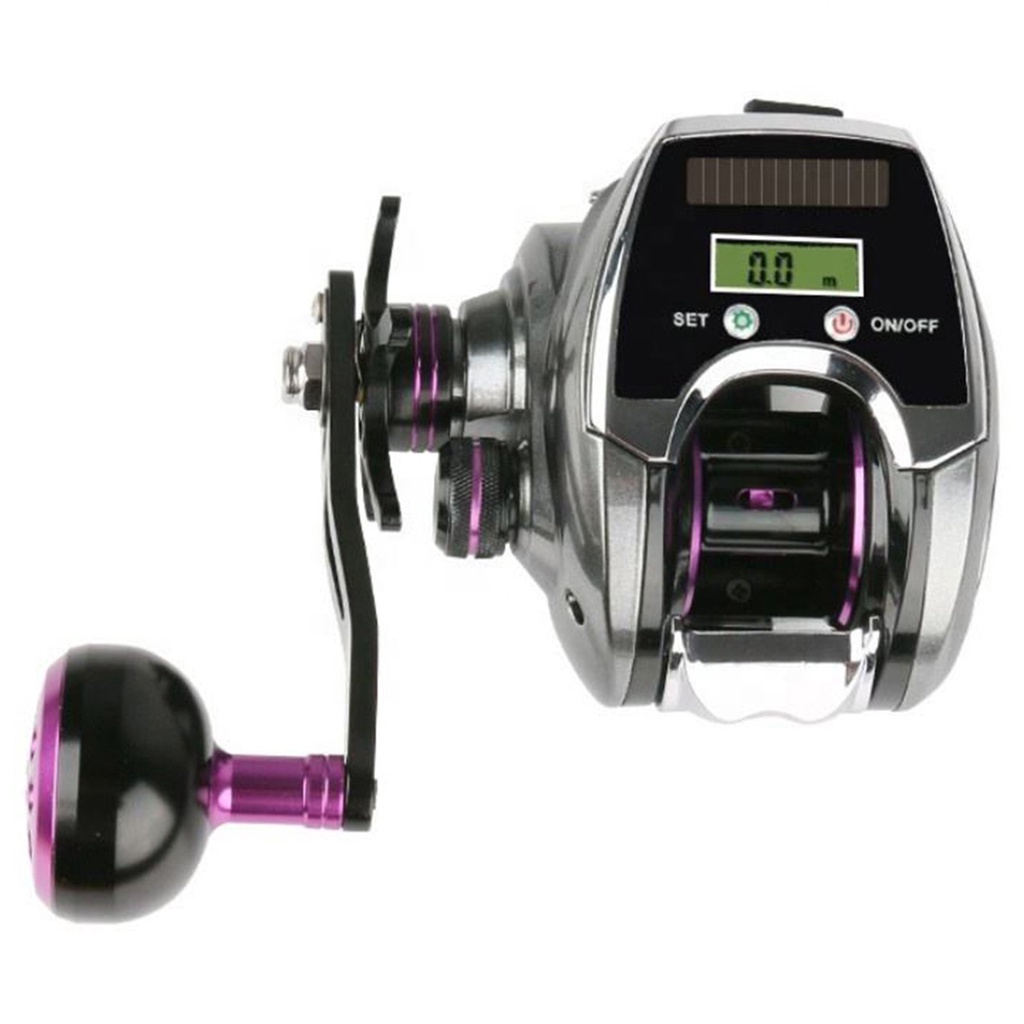 🔥[Limited Time Discount]🔥Fishing Reel With Digital Display Solar Charging  Casting Wheel 8.0:1 Rocker Reel Built-in Recha