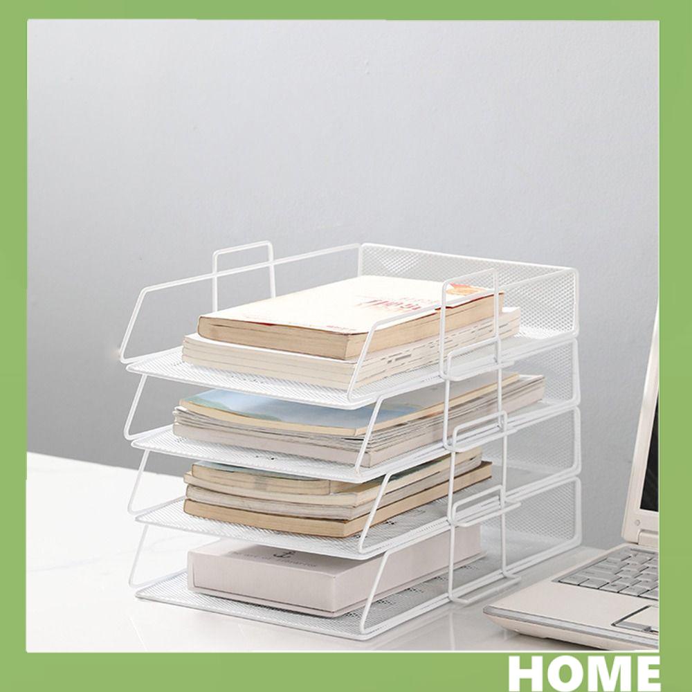 ALLGOODS Stackable File Rack, Papers Rack Desktop Organizer A4 File