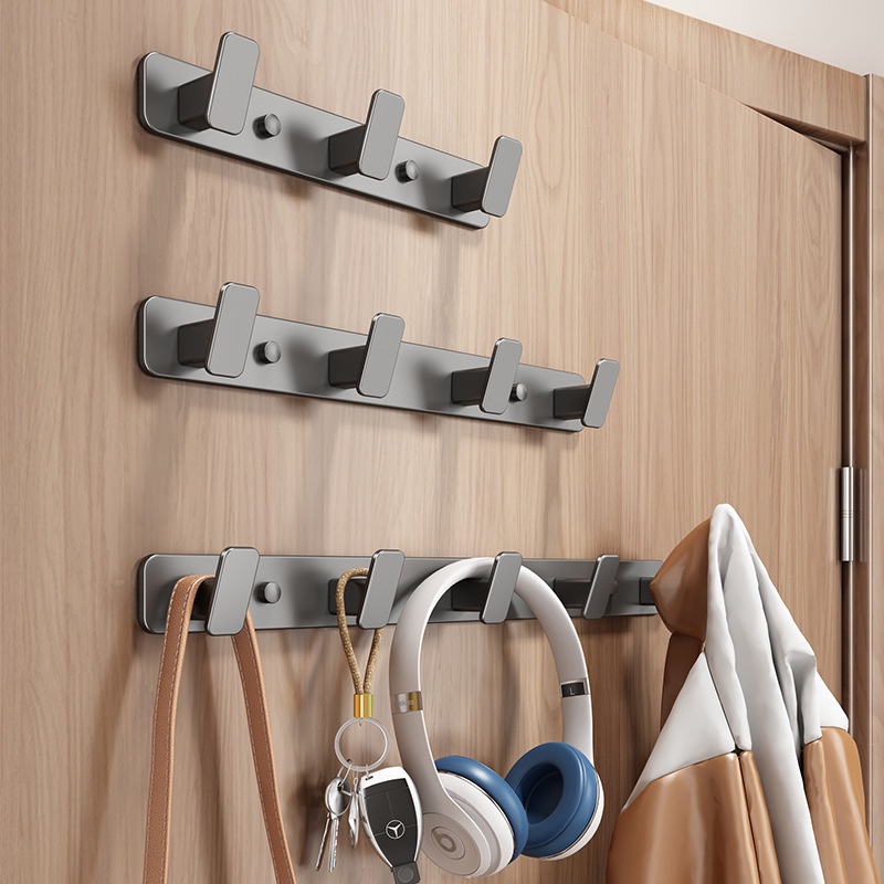 Wall Hooks,Single Space Aluminum Alloy Coat Hooks Wall Mounted