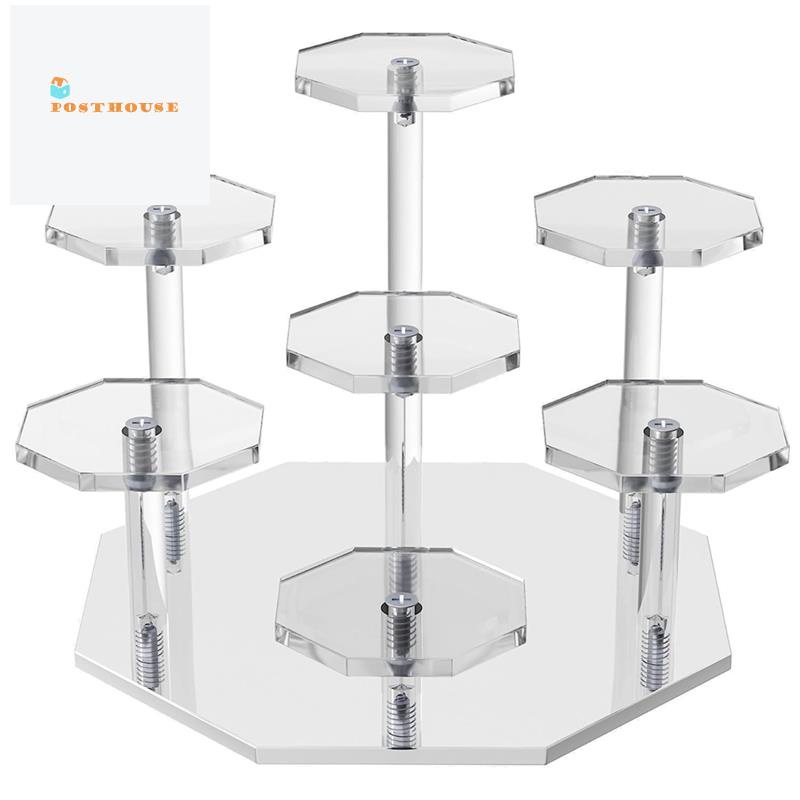 1 PCS Acrylic Risers Display Stand 7Tier Perfume Organizer and Cupcake ...
