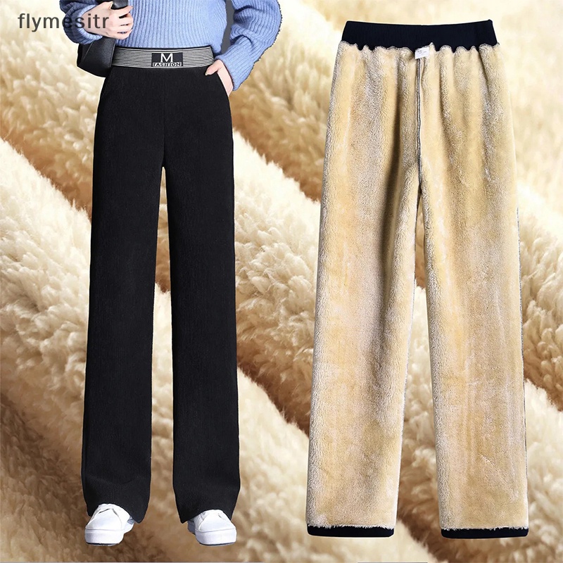 Women Men Winter Pants Fleece Cashmere Detachable Waterproof