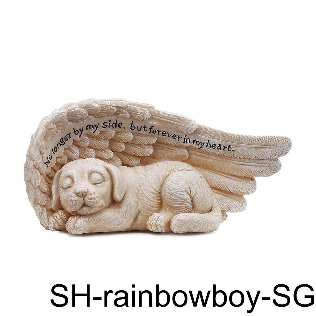 Resin Garden Dog Ornament Fadeless Sleep Grave UV-Resistant