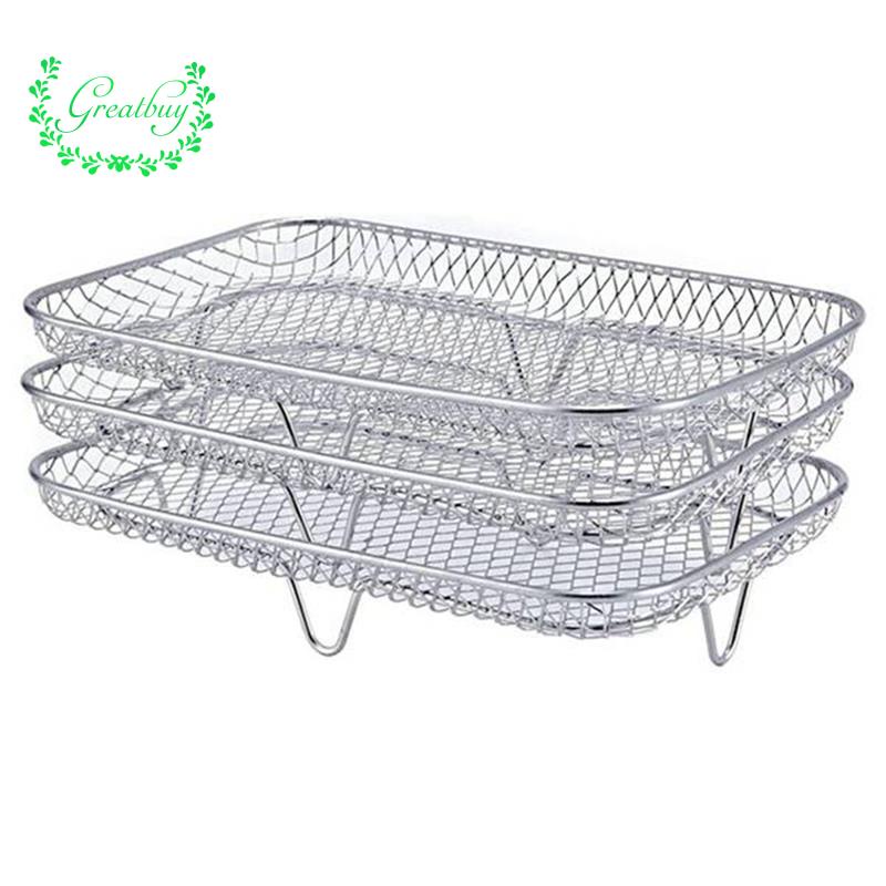 Air Fryer Rack for Dual Airfryers, Double Baskets Air Fryers Dehydrator ...