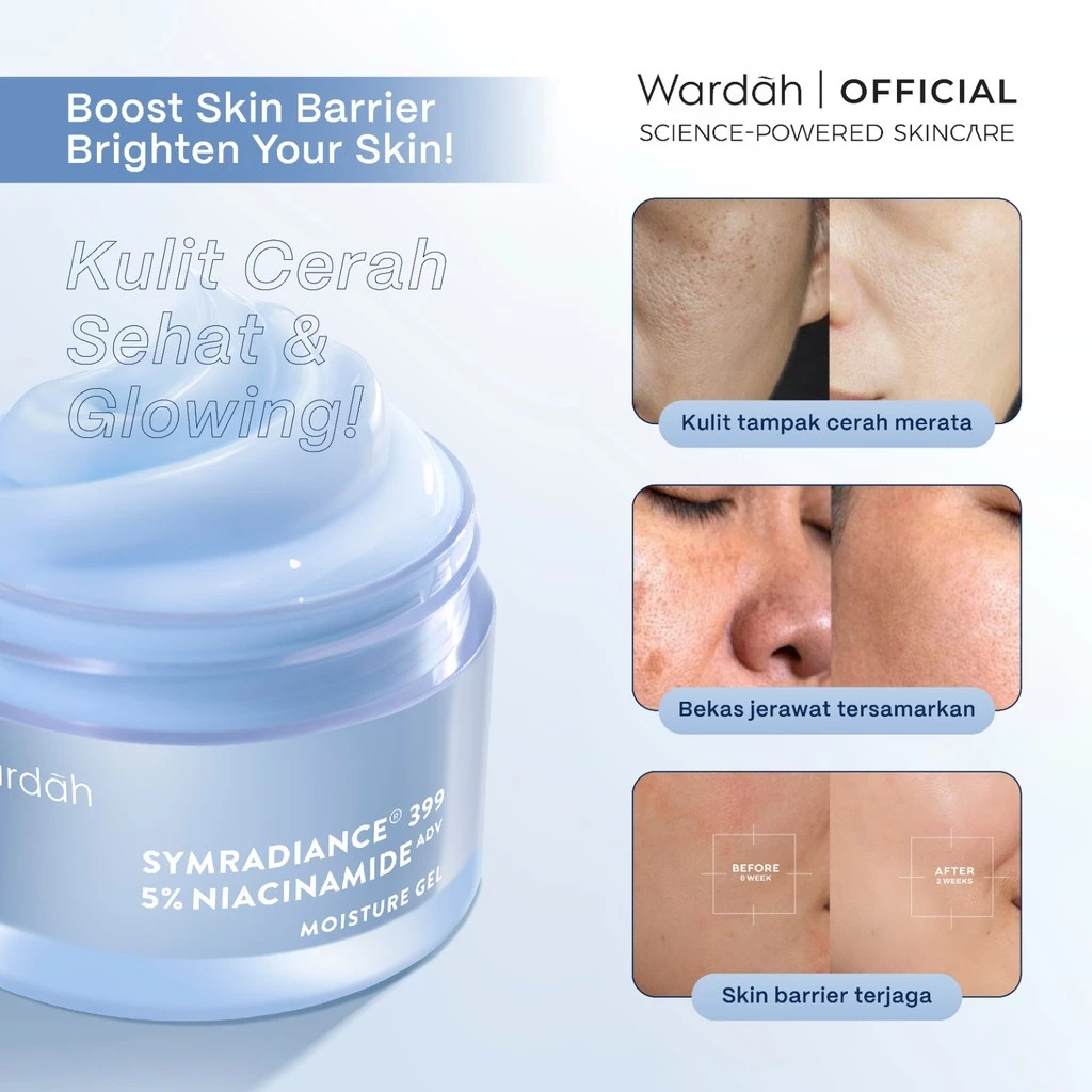 WARDAH Symradiance 399 5% Niacinamide ADV Bright&Barrier Boost Moisture Gel - Skincare - Gambar 3