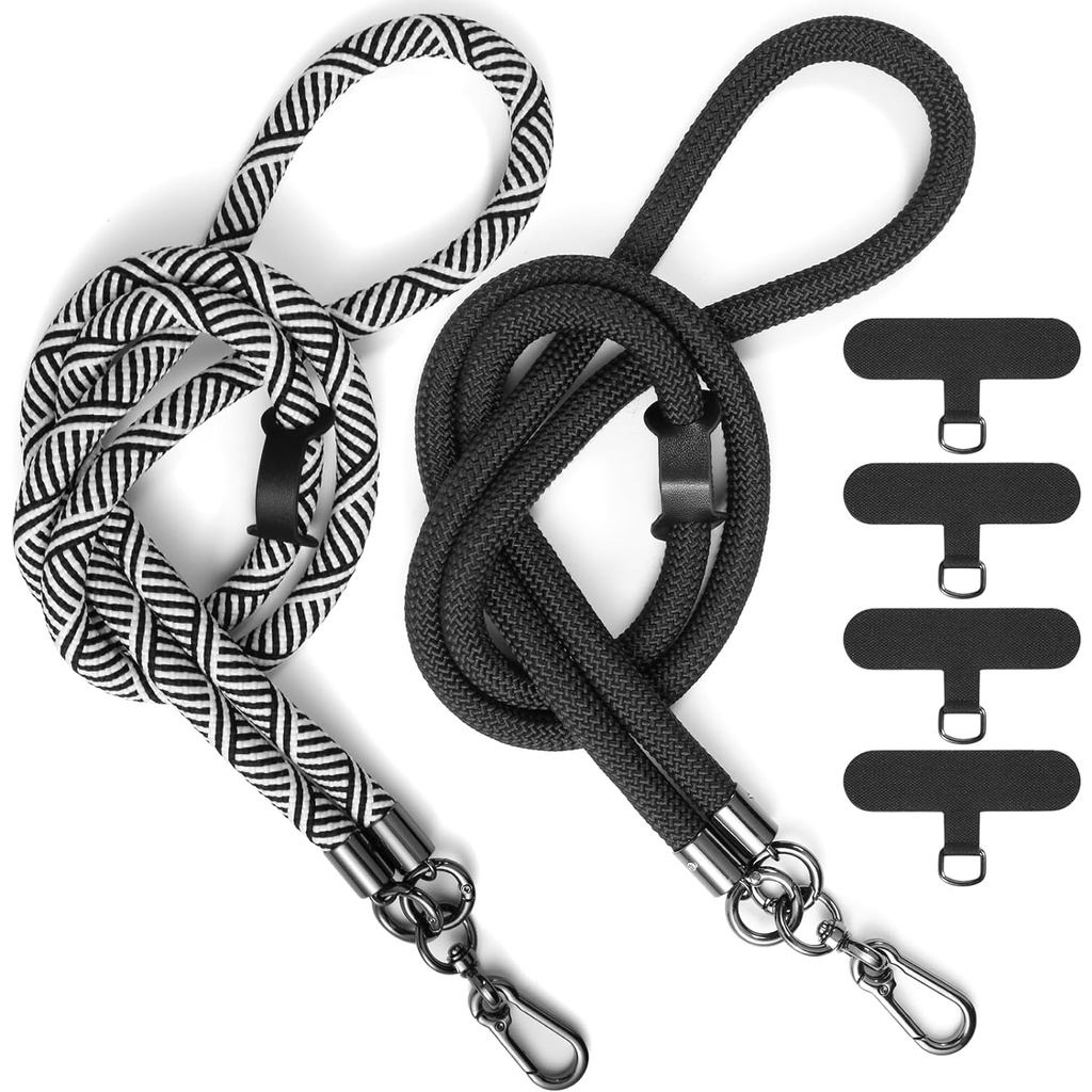 10MM Crossbody Mobile Phone Lanyard Multifunctional Neck Hanging Thick Rope  Camera Strap Detachable and Adjustable with Clip