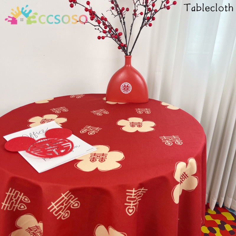 Chinese New Year Tablecloth,3Pcs Red Lunar New Year Tablecloth Year Of...