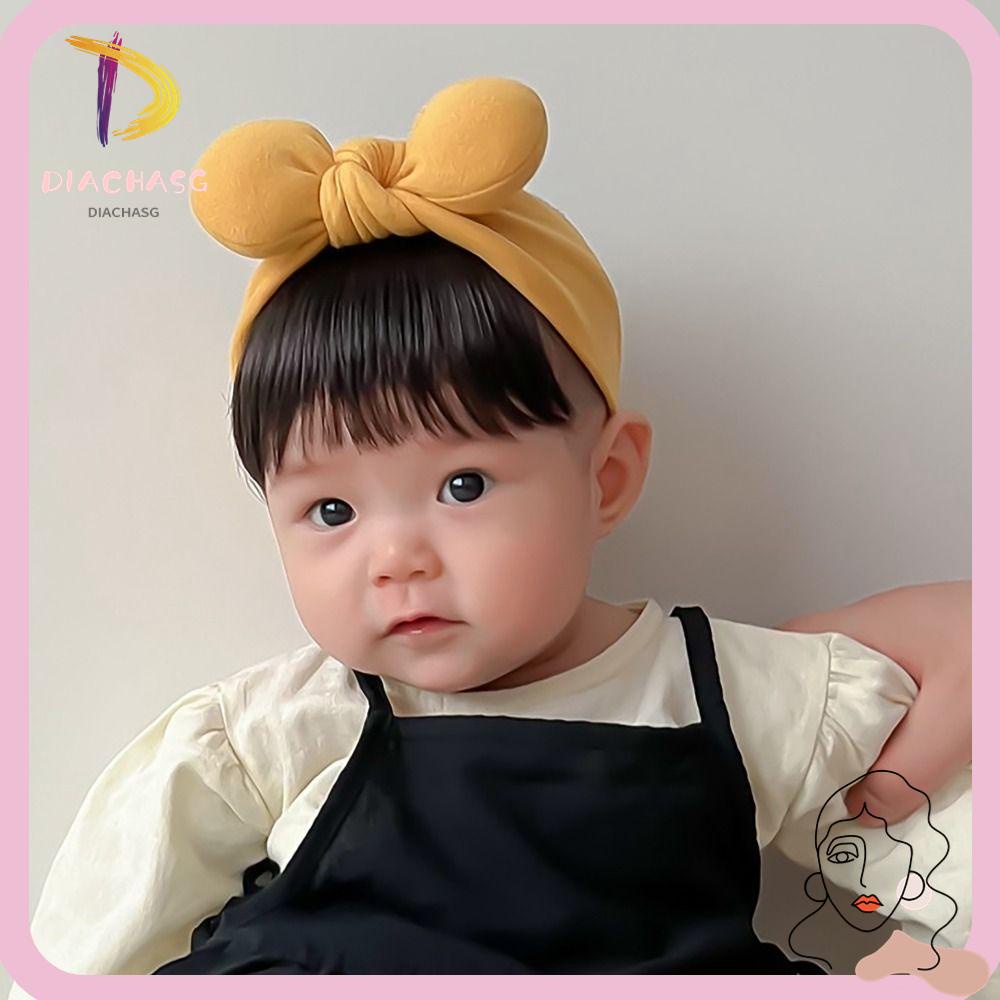 DIACHASG Cute Hairpiece, Bowknot Hair Accessories Baby Wig Hat, 2024