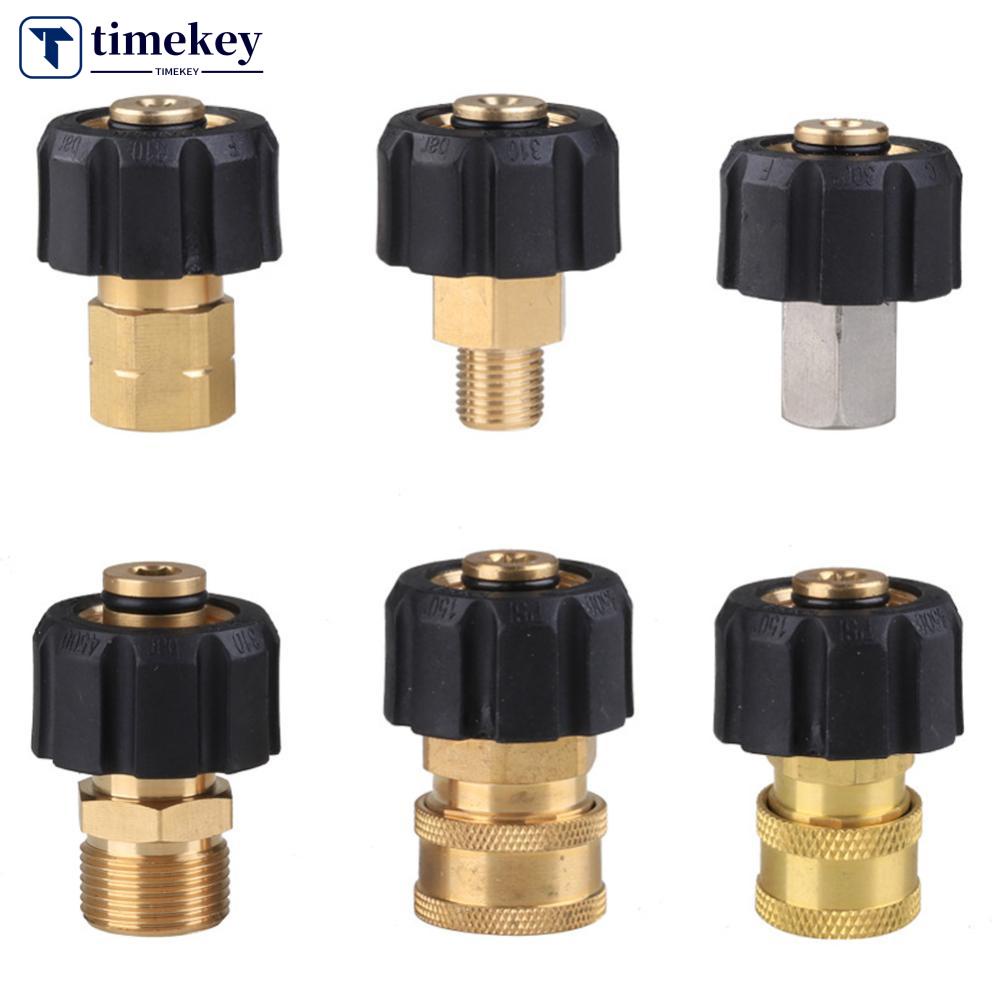 TIMEKEY 1PC Car Pressure Washer Spray Adapter M22 14 Male To 1/4