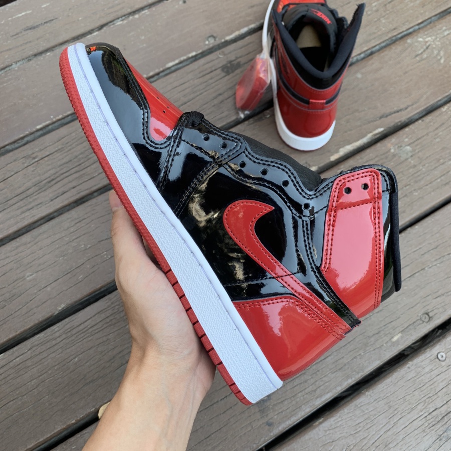 Air Jordan 1 Retro High OG GS Patent Bred Patent leather Forbid To Wear