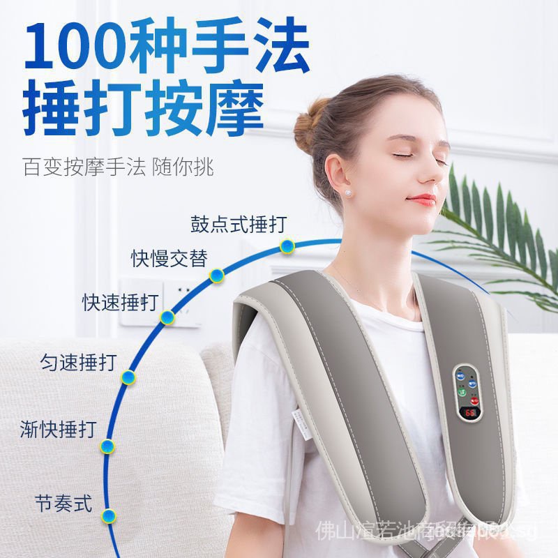 Nekteck Shiatsu Neck and Back Massager with Soothing Heat, Electric Deep Tissue 3D Kneading Massage Pillow for Shoulder, Leg, Body Muscle Pain