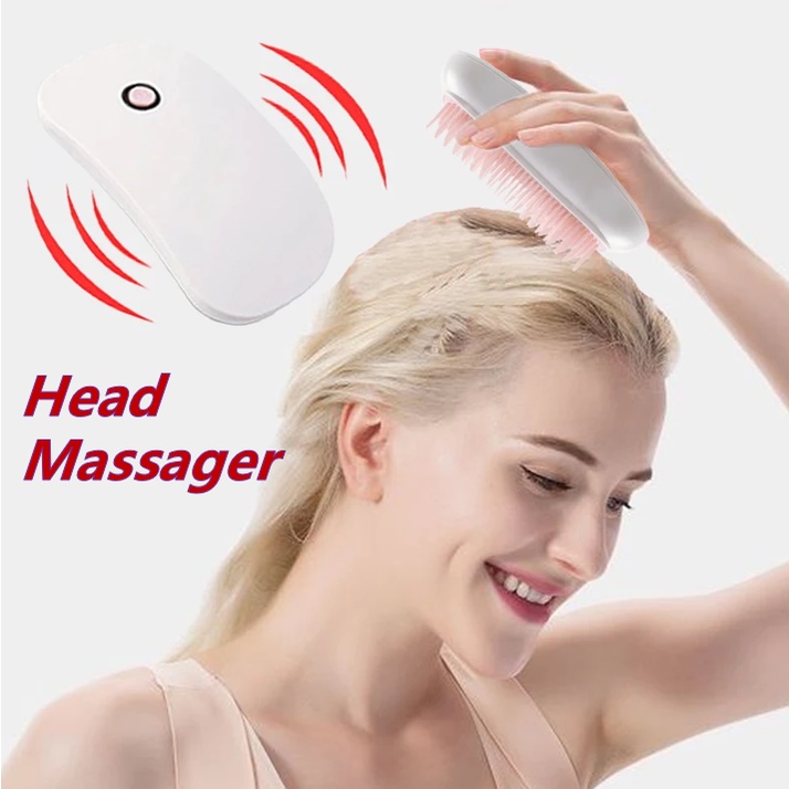 Mini Silicone Scalp Massager Brush Electric Head Hair Massager Hair