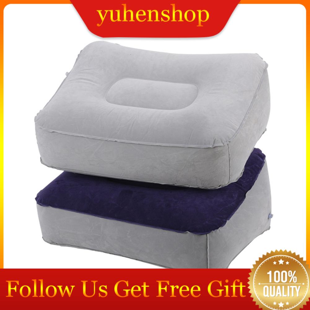 Travel Foot Rest Pillow Height Fast Inflating Leg Knee for