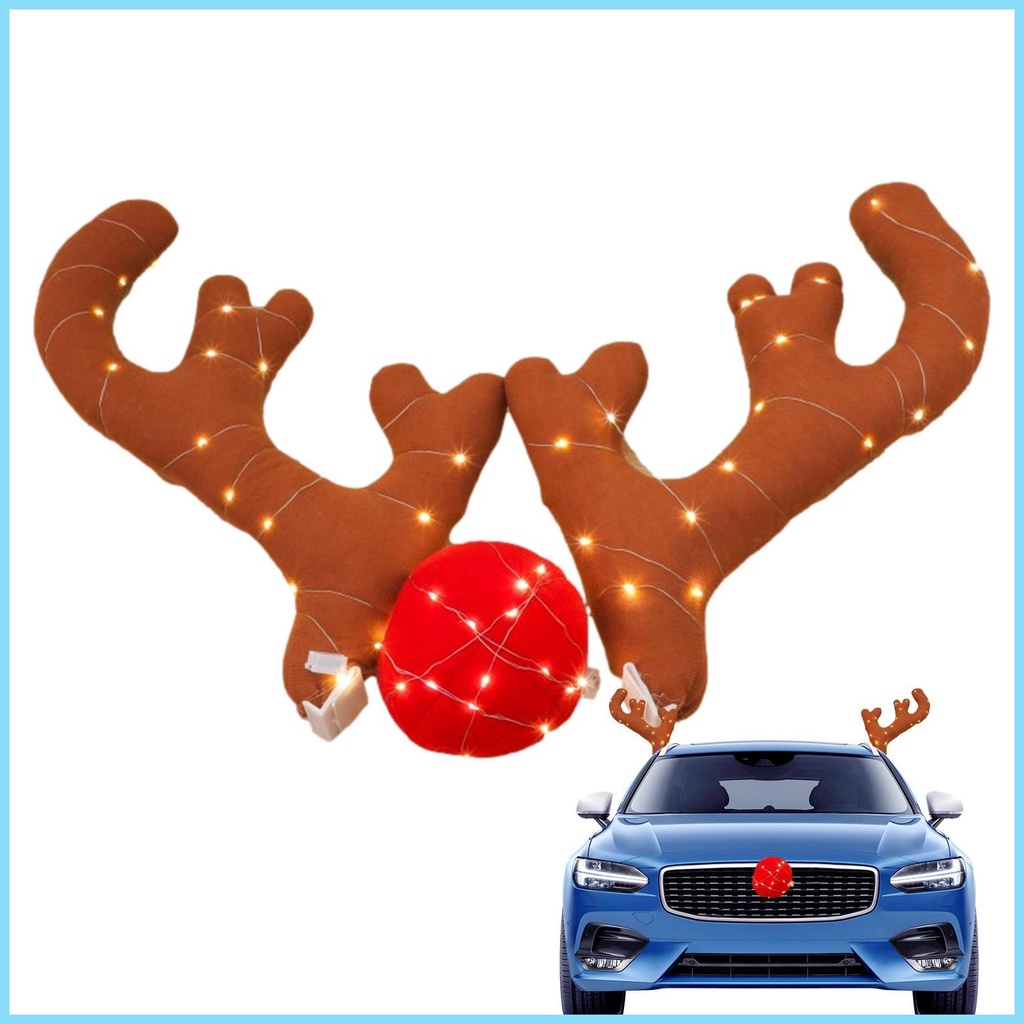 Deer Antlers for Car Christmas Deer Horn Car Kit Car Truck Costume
