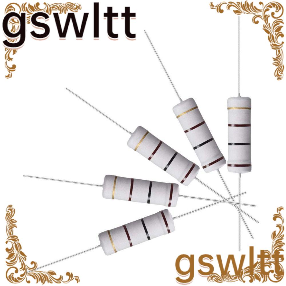 GSWLTT 100 Ohm Resistor, Shaft Lead Metal Oxide Film Resistors, Low noise Flame Proof 5W 5