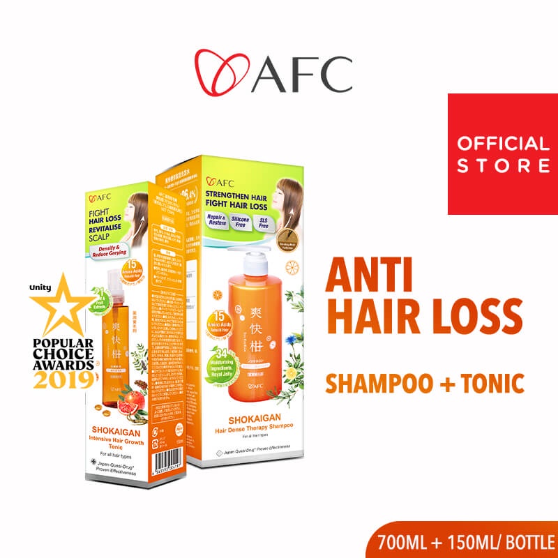AFC Shokaigan Scalp Therapy Shampoo & Hair Growth Tonic For Anti Hair