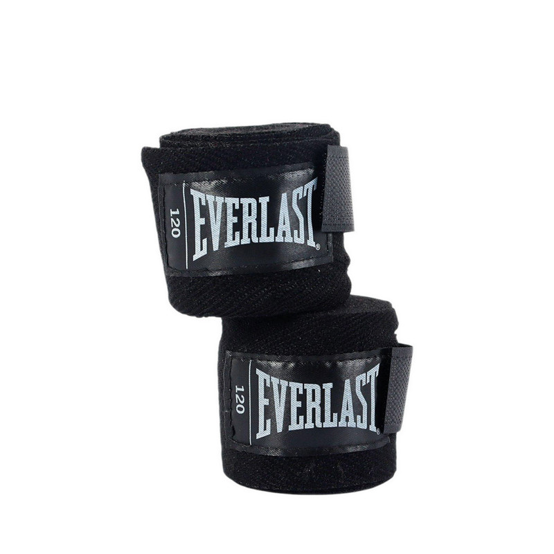 Everlast Men's Boxing Handwraps - Black - Gambar 4