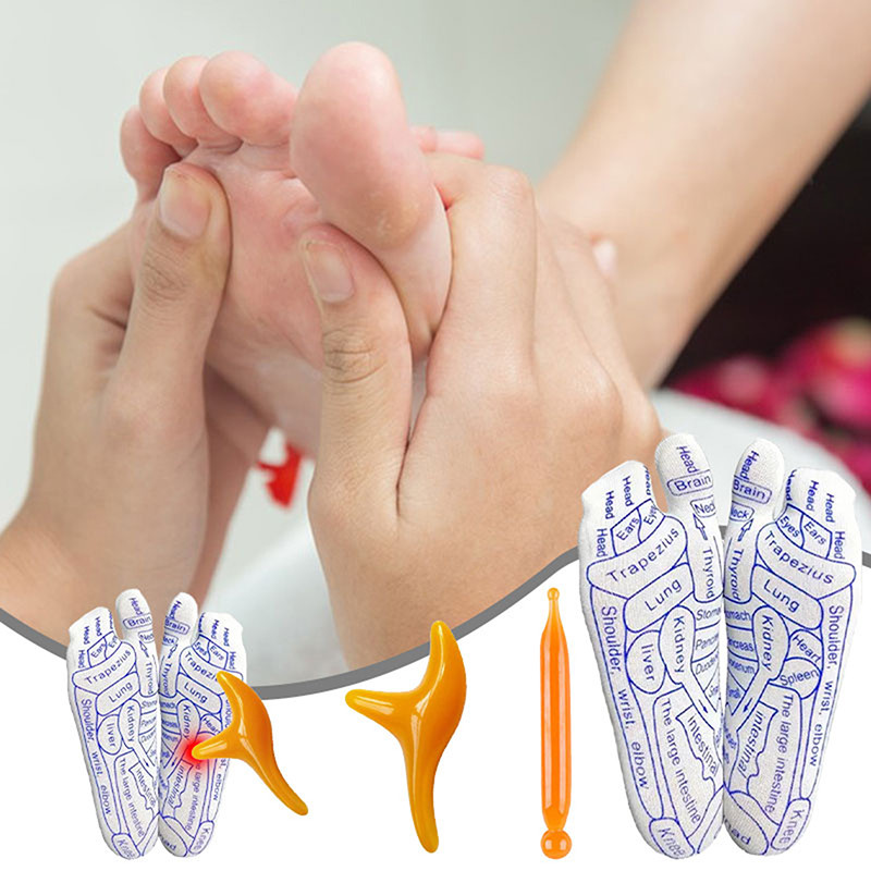 💝Acupoint Illustrated Socks Reflexology Socks Foot Massage Acupoint ...