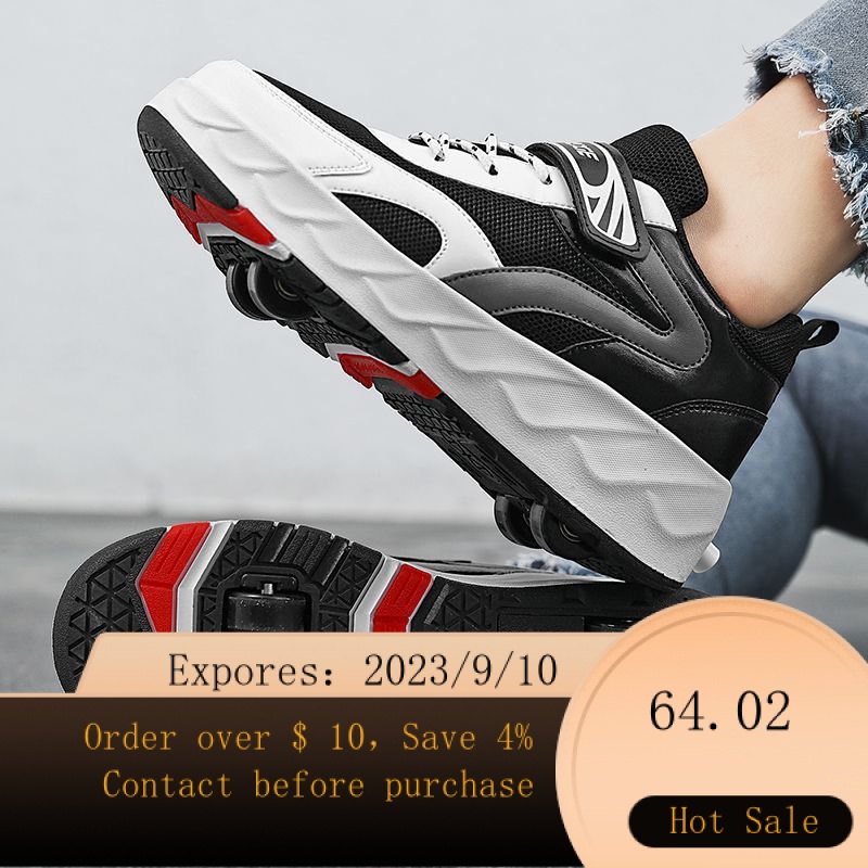 🌈Children's FourWheel Heelys Boys and Girls Transformative Shoes Adult