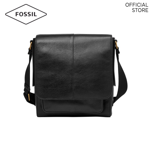 Fossil Men's Kayden Crossbody Bag ( SBG1324001 ) Black Leather