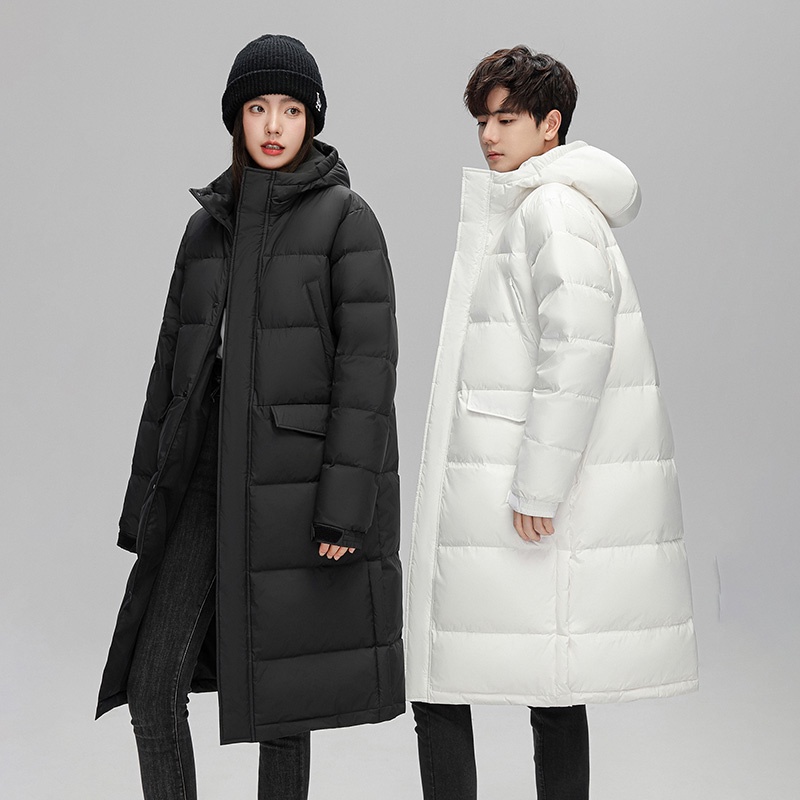 Mens knee length puffer coat sale