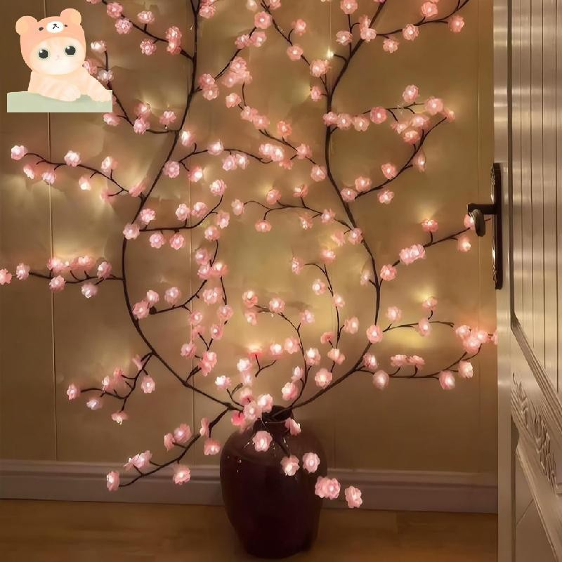 144 LED Blue Cherry Blossom Tree Branch Lights For Wall,7.55FT 8 Modes Cherry - View #11