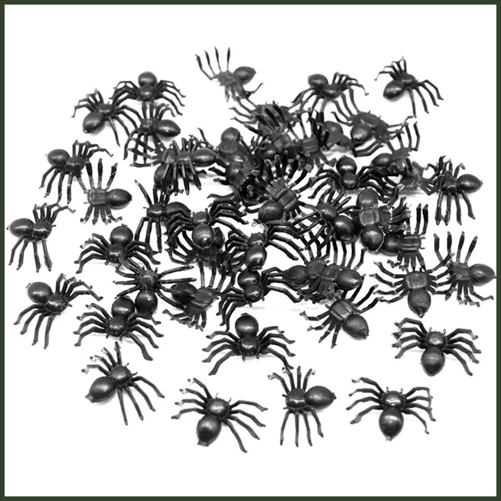 50 Pcs Fake Spiders Realistic Halloween Decoration Spider Halloween ...