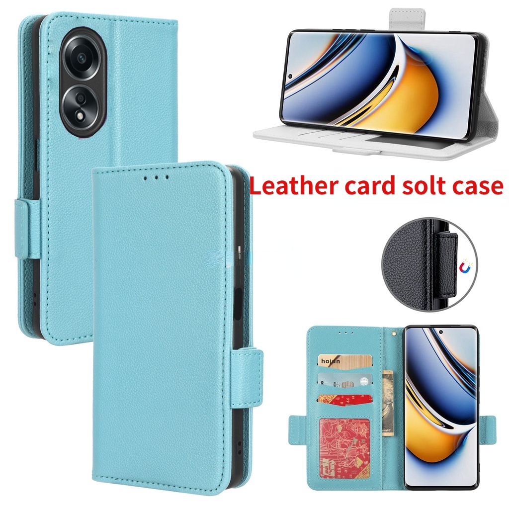 Leather Purse Casing For oppo A18 A38 A58 A78 A98 4G 5G 2023 Phone Case ...