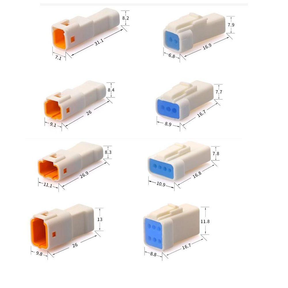YUSENSS Automotive Waterproof Cable Connector, 2 3 4 6 8 pin JST JWPF ...