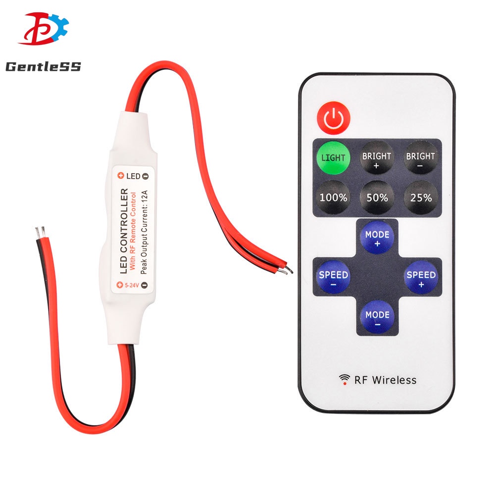 DC5-24V 12A RF Mini Wireless Remote Control Switch Control Dimmer for ...
