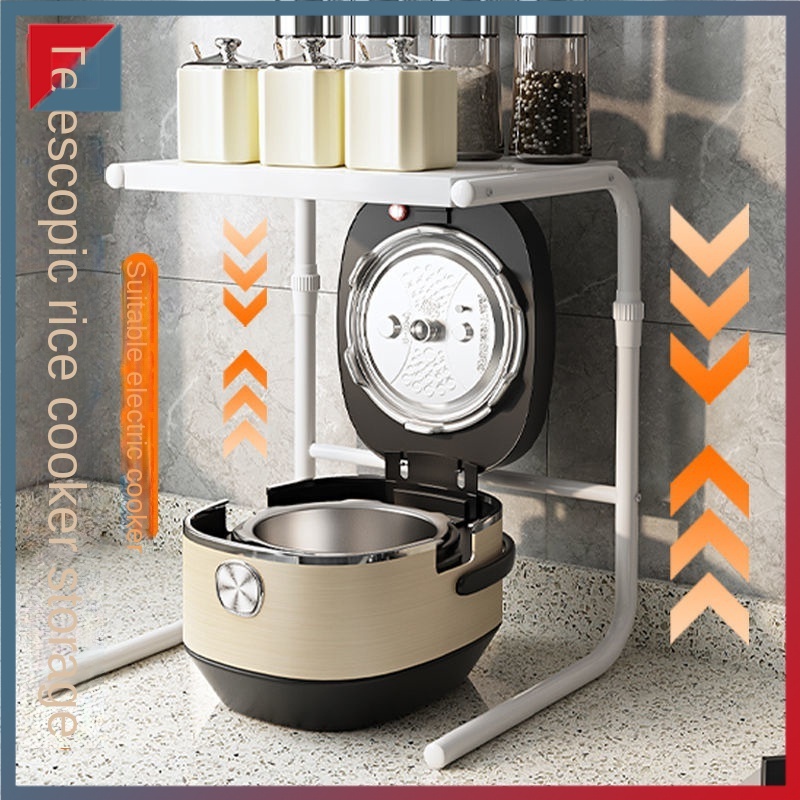 Retractable kitchen shelf Rice cooker microwave oven air frying pan ...