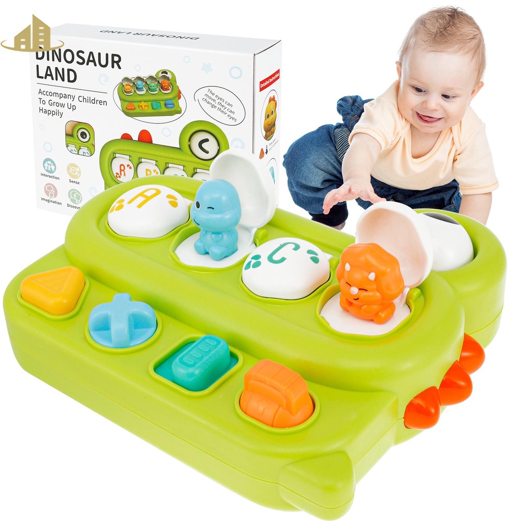 Pop Up Toy Cause and Effect Toys for Baby Interactive Pop Up Animal Toys Fine Motor Skill Toy