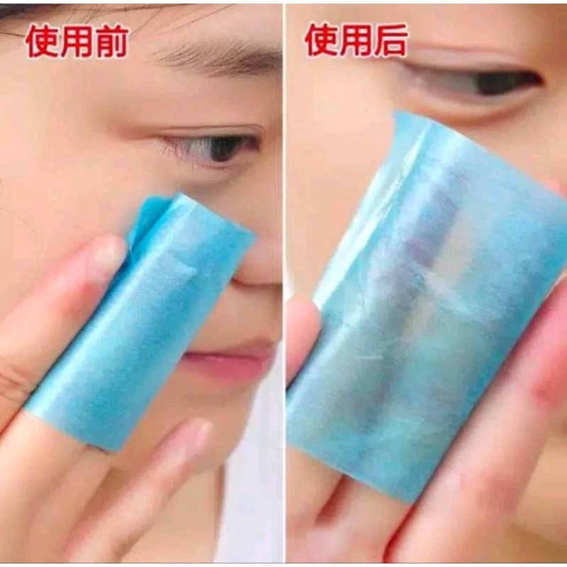 1PAK Kertas Linen Tissue Penyerap Minyak Wajah Tisu Paper Face Menyerap Oil Control Muka Perawatan Kecantikan Wanita Alami A234 - Gambar 2