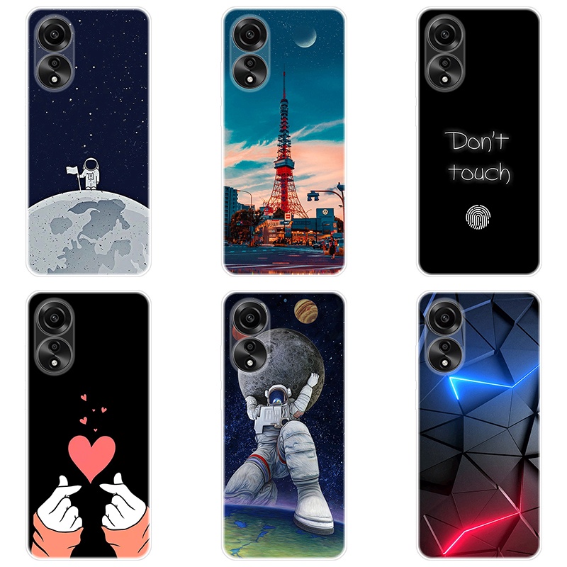 Cheap For OPPO A38 A 38 Case Soft Silicone Back Cover Cartoon Phone Case